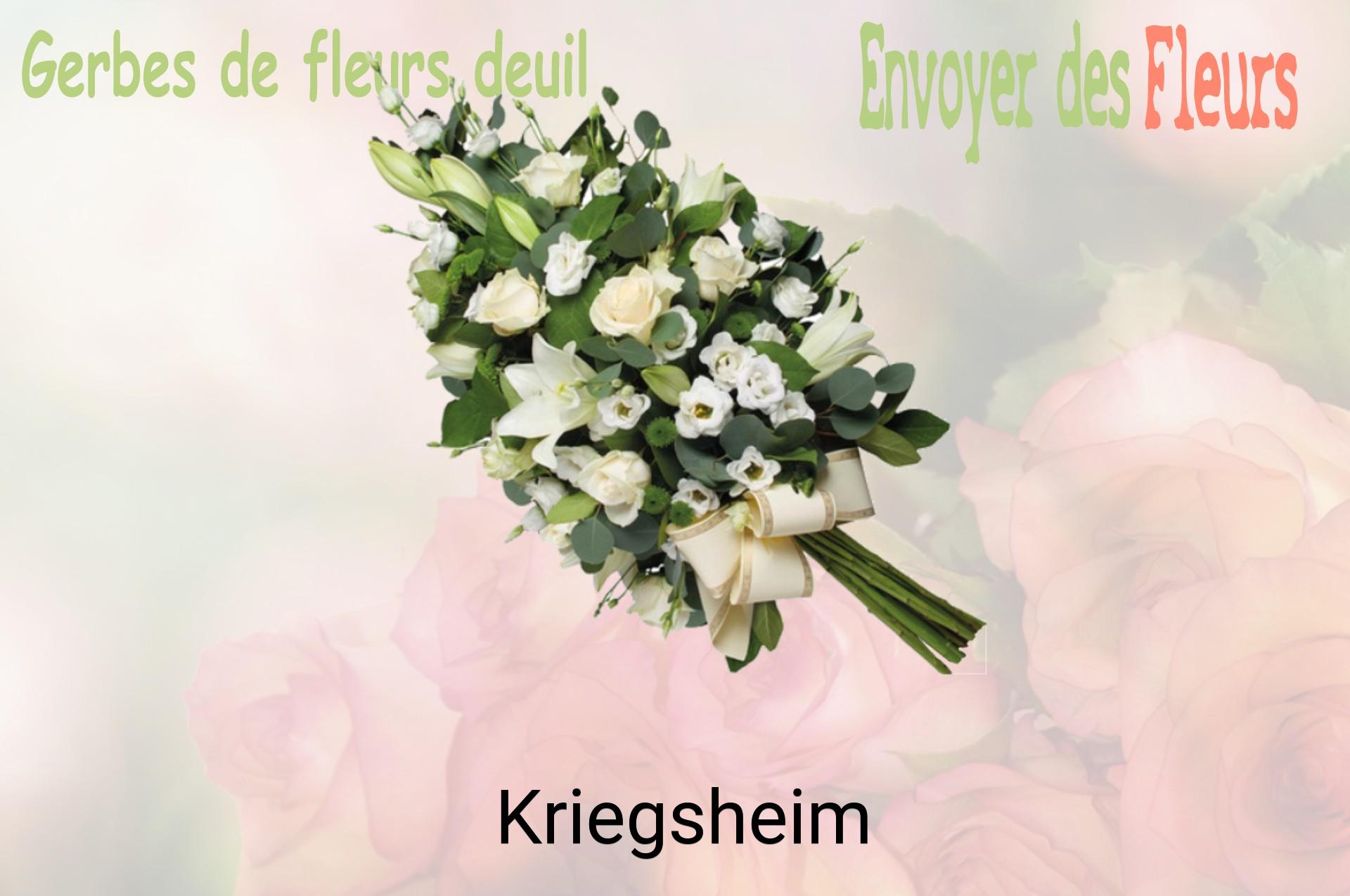 Gerbe de fleurs de deuil livrée à Kriegsheim